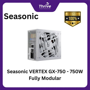 Seasonic VERTEX GX-750 - 750W Fully Modular - 80+ Gold Certified - ATX 3.0 Compatible - PCIe 5.0 Ready - 10 Years Warranty Replacement