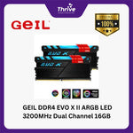 Load image into Gallery viewer, GEIL DDR4 EVO X II ARGB LED 3200MHz Dual Channel 16GB (2x8GB) GAEXSY416GB3200C16BDC - Cableless RGB Illumination Design (Support AMD &amp; INTEL)
