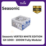 Load image into Gallery viewer, Seasonic VERTEX WHITE EDITION GX-1000 - 1000W Fully Modular - 80+ Gold Certified - ATX 3.0 Compatible - PCIe 5.0 Ready - 10 Years Warranty Replacement
