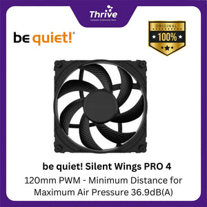 be quiet! Silent Wings PRO 4 - 120mm PWM - Minimum Distance for Maximum Air Pressure 36.9dB(A)