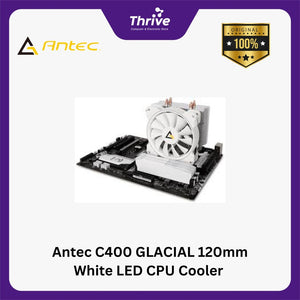 Antec C400 GLACIAL 120mm White LED CPU Cooler Quad Heatpipe - All Intel & AMD Socket