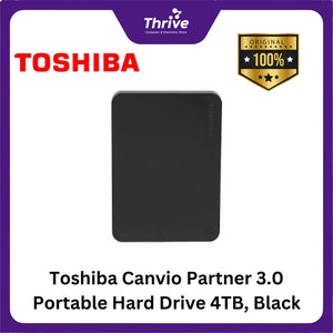 Toshiba Canvio Partner 3.0 Portable Hard Drive 4TB, Black