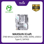 Load image into Gallery viewer, MAXSUN iCraft Z790 White (LGA1700, Z790, DDR5, USB3.2 Type-C, SATA3)
