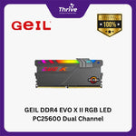 Load image into Gallery viewer, GEIL DDR4 EVO X II RGB LED PC25600 Dual Channel 16GB (2x8GB) 16-18-18-36 GAEXSY416GB3200C16BDC - Gray Heat-Spreader (Support AMD &amp; INTEL)
