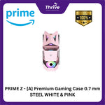 Load image into Gallery viewer, PRIME Z - [A] Premium Gaming Case 0.7 mm STEEL WHITE &amp; PINK
