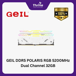 GEIL DDR5 POLARIS RGB 5200MHz Dual Channel 32GB (2x16GB) GOSW532GB5200C34ADC
