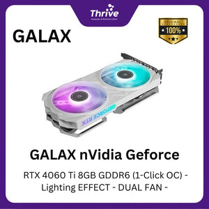 GALAX nVidia Geforce RTX 4060 Ti 8GB GDDR6 (1-Click OC) - Lighting EFFECT - DUAL FAN -