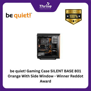 be quiet! Gaming Case SILENT BASE 801 Orange With Side Window - Winner Reddot Award