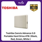 Load image into Gallery viewer, Toshiba Canvio Advance 3.0 Portable Hard Drive 4TB ( Black, Red, Green, White )
