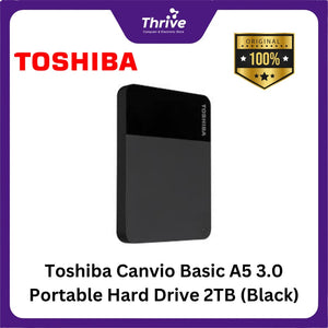 Toshiba Canvio Basic A5 3.0 Portable Hard Drive 2TB (Black)