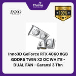Load image into Gallery viewer, Inno3D GeForce RTX 4060 8GB GDDR6 TWIN X2 OC WHITE - DUAL FAN - Garansi 3 Thn
