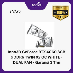 Inno3D GeForce RTX 4060 8GB GDDR6 TWIN X2 OC WHITE - DUAL FAN - Garansi 3 Thn