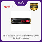 Load image into Gallery viewer, X-Geil 256GB Gen3 X4 M.2 2280 NVME R/W UP TO 3100/1500MB/s
