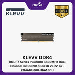 Load image into Gallery viewer, KLEVV DDR4 BOLT X Series PC28800 3600MHz Dual Channel 32GB (2X16GB) 18-22-22-42 - KD4AGU880-36A180U
