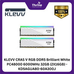 Load image into Gallery viewer, KLEVV CRAS V RGB DDR5 Brilliant White PC48000 6000MHz 32GB (2X16GB) - KD5AGUA80-60A300J
