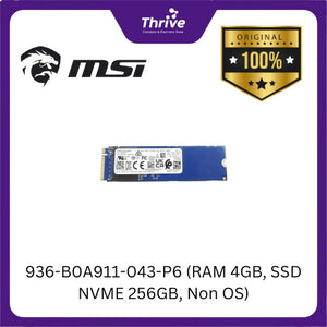 936-B0A911-043-P6 (RAM 4GB, SSD NVME 256GB, Non OS)