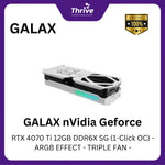 Load image into Gallery viewer, GALAX nVidia Geforce RTX 4070 Ti 12GB DDR6X SG (1-Click OC) - ARGB EFFECT - TRIPLE FAN -