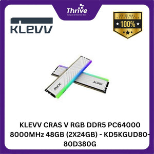 KLEVV CRAS V RGB DDR5 PC64000 8000MHz 48GB (2X24GB) - KD5KGUD80-80D380G