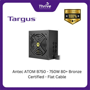 Antec ATOM B750 - 750W 80+ Bronze Certified - Flat Cable - 3 Years Warranty Replacement