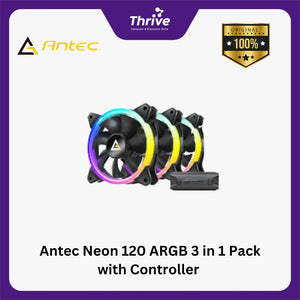 Antec Neon 120 ARGB 3 in 1 Pack with Controller - 12CM ARGB PWM Fan