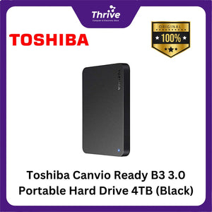 Toshiba Canvio Ready B3 3.0 Portable Hard Drive 4TB (Black)