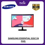 Load image into Gallery viewer, SAMSUNG ESSENTIAL S31C 24 FHD 16:9 FLAT IPS 72% NTSC 75HZ 1Y PART + 3Y SERVICE
