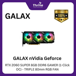 GALAX nVidia Geforce RTX 2060 SUPER 8GB DDR6 GAMER (1-Click OC) - TRIPLE 80mm RGB FAN