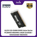 Load image into Gallery viewer, KLEVV SO-DIMM DDR5 Value Series PC38400 4800Mhz 16GB (1x16GB) - KD5AGSA80-48G400A