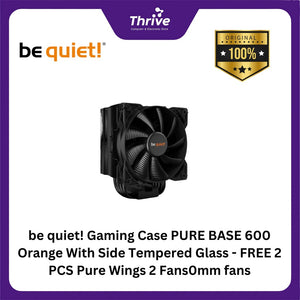 be quiet! Gaming Case PURE BASE 600 Orange With Side Tempered Glass - FREE 2 PCS Pure Wings 2 Fans0mm fans