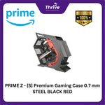 Load image into Gallery viewer, PRIME Z - [S] Premium Gaming Case 0.7 mm STEEL BLACK RED
