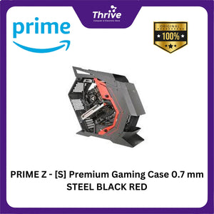 PRIME Z - [S] Premium Gaming Case 0.7 mm STEEL BLACK RED