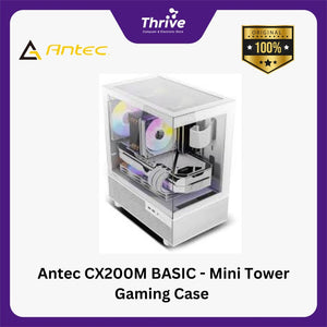 Antec CX200M BASIC - Mini Tower Gaming Case - Tempered Glass Side Panel