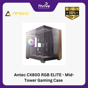 Antec CX800 RGB ELITE - Mid-Tower Gaming Case - Dual Chamber Design - 4mm Tempered Glass Side Panel - Free 5Pcs 120mm RGB Fans Reverse + 1Pcs 120mm RGB Fans