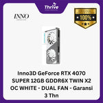 Load image into Gallery viewer, Inno3D GeForce RTX 4070 SUPER 12GB GDDR6X TWIN X2 OC WHITE - DUAL FAN - Garansi 3 Thn