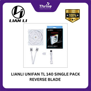 LIANLI UNIFAN TL 140 SINGLE PACK REVERSE BLADE & NON REVERSE BLADE BLACK/WHITE