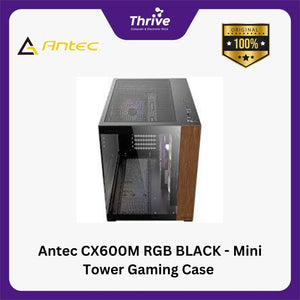 Antec CX600M RGB BLACK - Mini Tower Gaming Case - 4mm Tempered Glass Side Panel - Free 2Pcs 120mm RGB Fans Reverse + 1Pcs 120mm RGB Fans