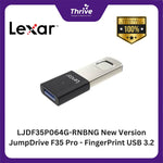 Load image into Gallery viewer, LJDF35P064G-RNBNG New Version JumpDrive F35 Pro - FingerPrint USB 3.2.
