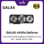 Load image into Gallery viewer, GALAX nVidia Geforce RTX 4070 12GB DDR6X EX GAMER (1-Click OC) - ARGB TRIPLE FAN -