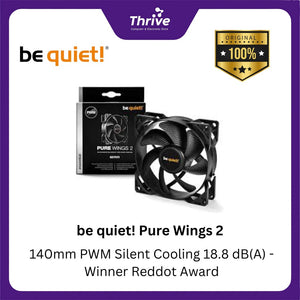 be quiet! Pure Wings 2 - 140mm PWM Silent Cooling 18.8 dB(A) - Winner Reddot Award