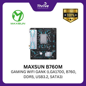 MAXSUN B760M GAMING WIFI GANK (LGA1700, B760, DDR5, USB3.2, SATA3)