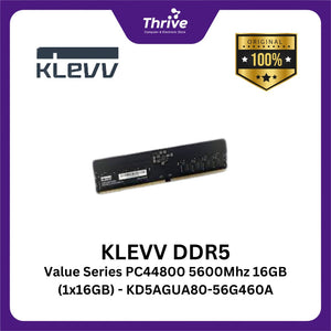 KLEVV DDR5 Value Series PC44800 5600Mhz 16GB (1x16GB) - KD5AGUA80-56G460A