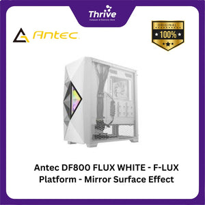 Antec DF800 FLUX WHITE - F-LUX Platform - Mirror Surface Effect - 4mm Tempered Glass Side Panel - FREE 3 PCS 12CM ARGB FANS + 2 PCS 12CM FAN