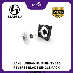 LIANLI UNIFAN SL INFINITY 120 REVERSE BLADE SINGLE PACK BLACK/WHITE