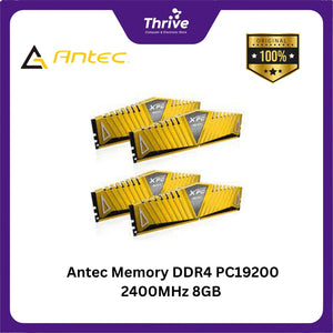 Antec Memory DDR4 PC19200 2400MHz 8GB (2x4GB) Dual Channel - Red Led - 2 PCS x AMD4UZ124001604G-5SR