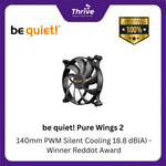 Load image into Gallery viewer, be quiet! Pure Wings 2 - 140mm PWM Silent Cooling 18.8 dB(A) - Winner Reddot Award
