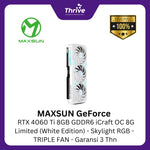 Load image into Gallery viewer, MAXSUN GeForce RTX 4060 Ti 8GB GDDR6 iCraft OC 8G Limited (White Edition) - Skylight RGB - TRIPLE FAN - Garansi 3 Thn
