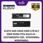 Load image into Gallery viewer, KLEVV SSD CRAS C920 1TB M.2 2280 NVMe PCle Gen4 x4 - K01TBM2SP0-C92 - R7000MB/s W5500MB/s
