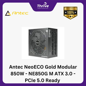 Antec NeoECO Gold Modular 850W - NE850G M ATX 3.0 - PCIe 5.0 Ready - 80+ Gold Certified - Full Modular - 10 Years Warranty