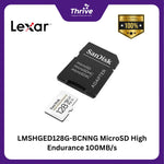 Load image into Gallery viewer, LMSHGED128G-BCNNG MicroSD High Endurance 100MB/s
