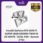 Load image into Gallery viewer, Inno3D GeForce RTX 4070 Ti SUPER 16GB GDDR6X TWIN X2 OC WHITE - DUAL FAN - Garansi 3 Thn